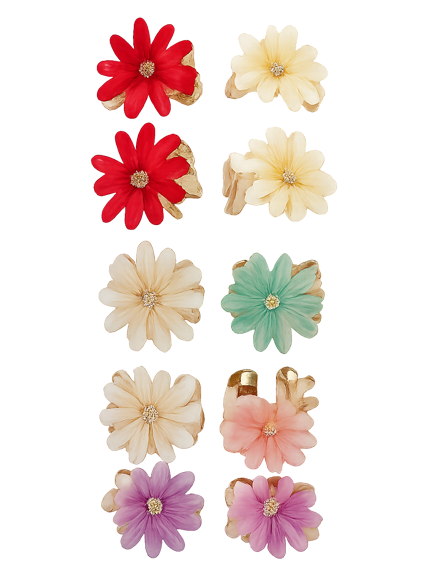 کلیپس گل بابونه شیشه‌ ای